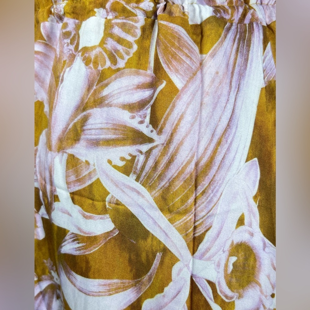 NWT Atelier New York Floral Print Midi Dress in Copper & Pink size 6 - Picture 9 of 11